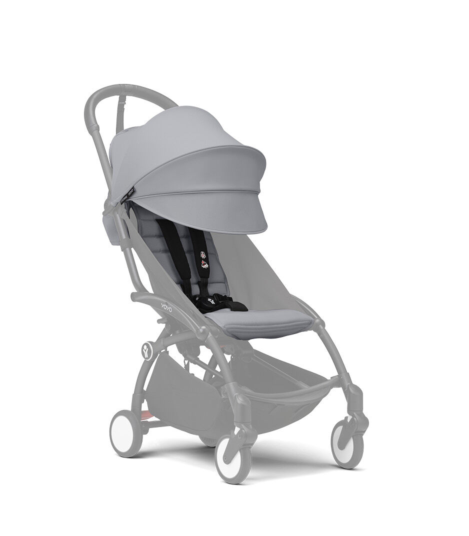 Stokke® YOYO3® 6+ Stone. Black Frame. Shadowed frame. galery image 4